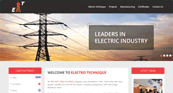 Desktop Screenshot of electro-technique.com